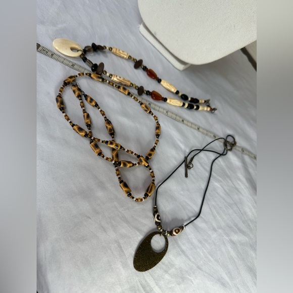 Group of three boho hippie ethnic vibe necklaces - Picture 6 of 6